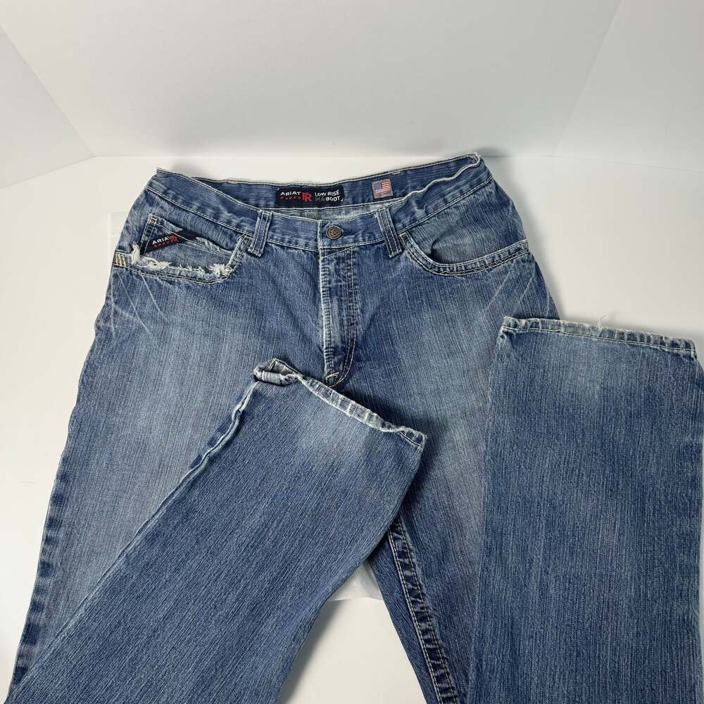 AriatFR M4 Low Rise Boot Cut Jeans - Relaxed Fit Western Denim